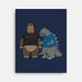 Stupid Kaiju-none stretched canvas-pigboom