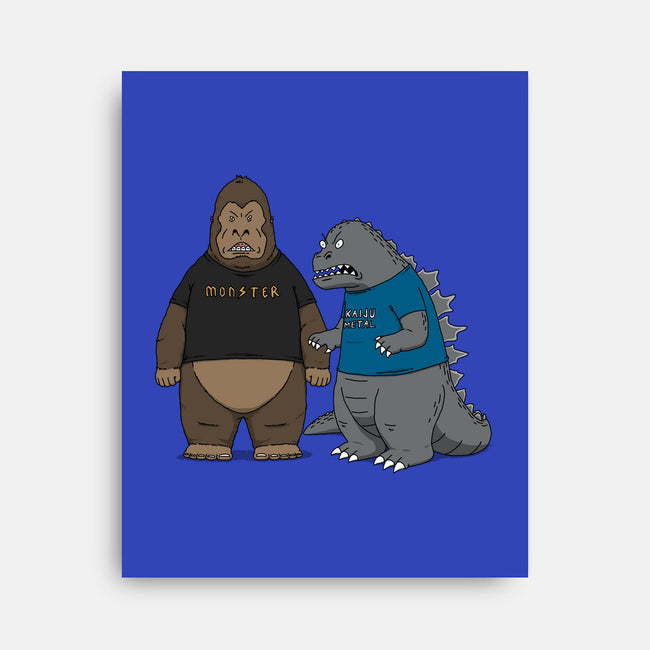 Stupid Kaiju-none stretched canvas-pigboom