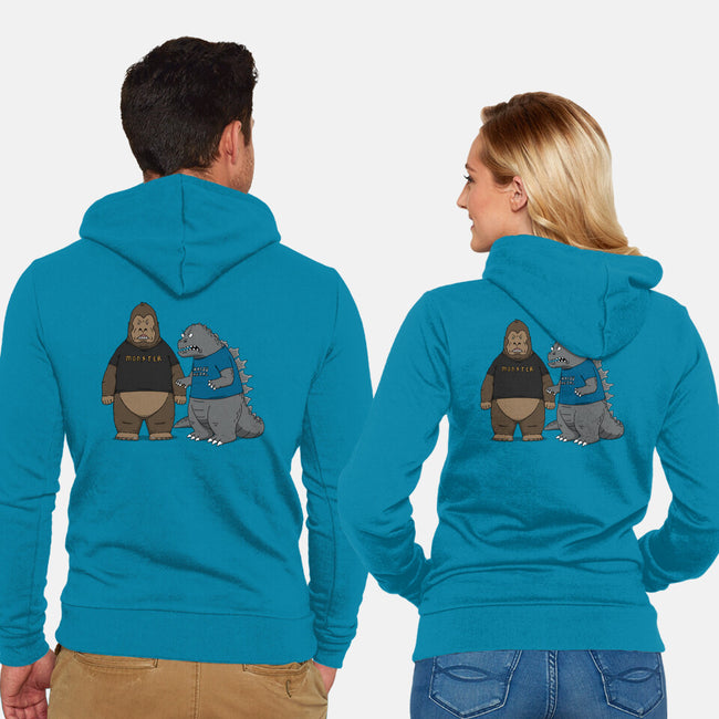 Stupid Kaiju-unisex zip-up sweatshirt-pigboom