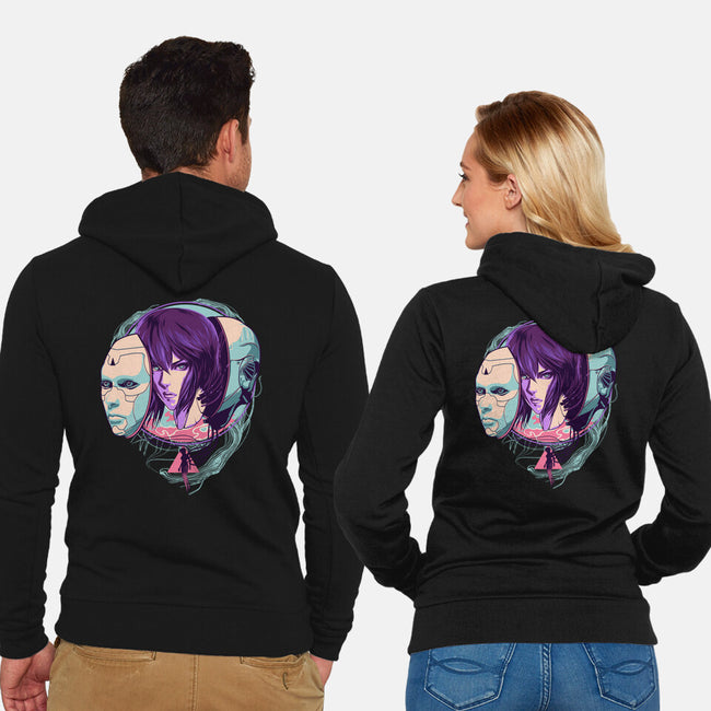 Ghost In the Shell-unisex zip-up sweatshirt-heydale