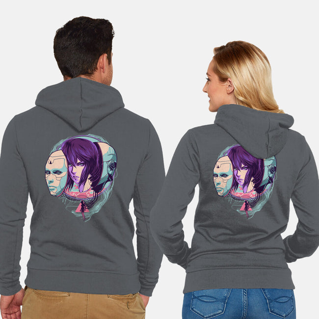 Ghost In the Shell-unisex zip-up sweatshirt-heydale