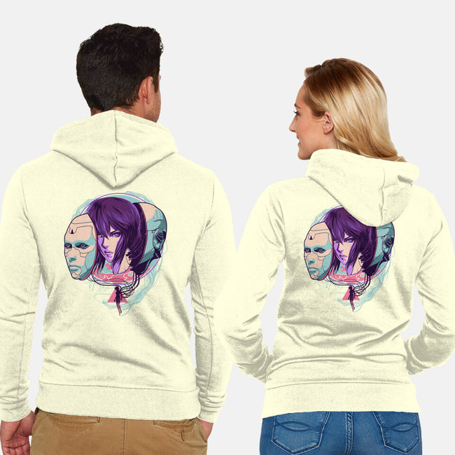 Ghost In the Shell-unisex zip-up sweatshirt-heydale