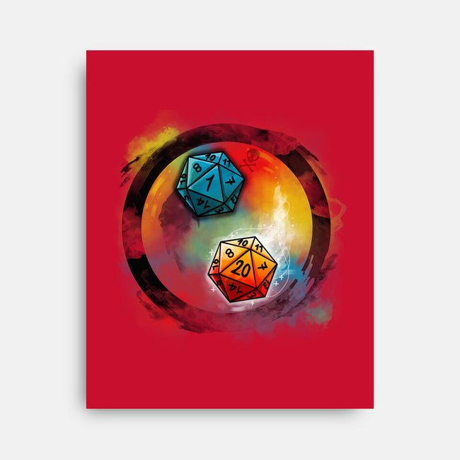 Yin Yang Dice-none stretched canvas-Vallina84