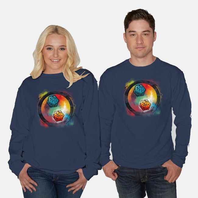 Yin Yang Dice-unisex crew neck sweatshirt-Vallina84