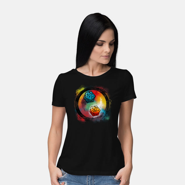 Yin Yang Dice-womens basic tee-Vallina84