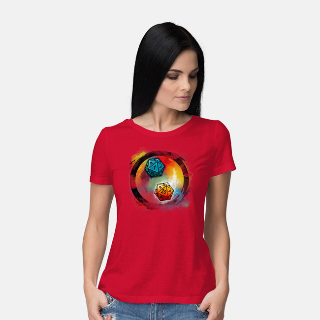 Yin Yang Dice-womens basic tee-Vallina84