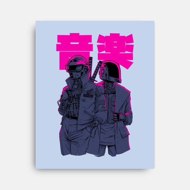 Daft Cyberpunk-none stretched canvas-Hafaell