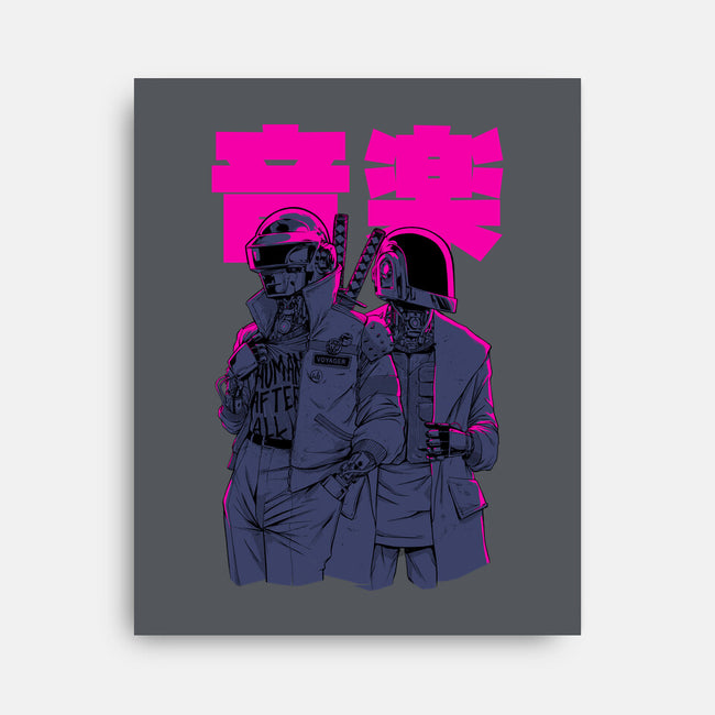 Daft Cyberpunk-none stretched canvas-Hafaell