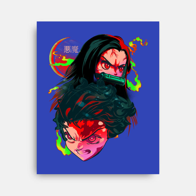 Demon Slayer Siblings-none stretched canvas-heydale