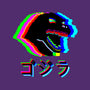 Glitchzilla-none polyester shower curtain-Rogelio