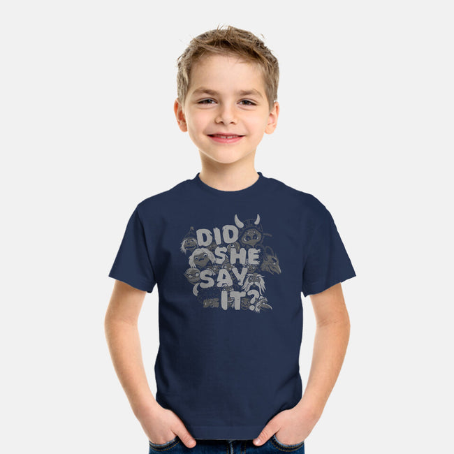 Did She Say It?-youth basic tee-8BitHobo