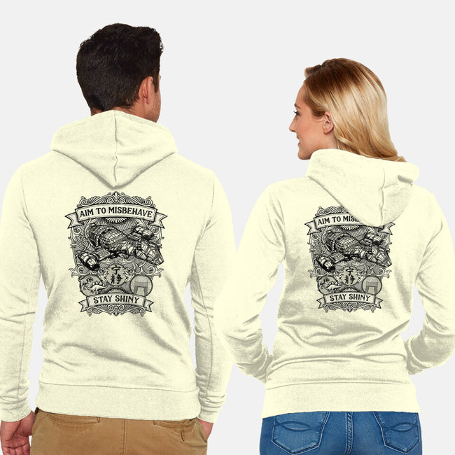 Aim to Misbehave-unisex zip-up sweatshirt-kg07