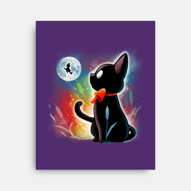 Witched Cat-none stretched canvas-Vallina84
