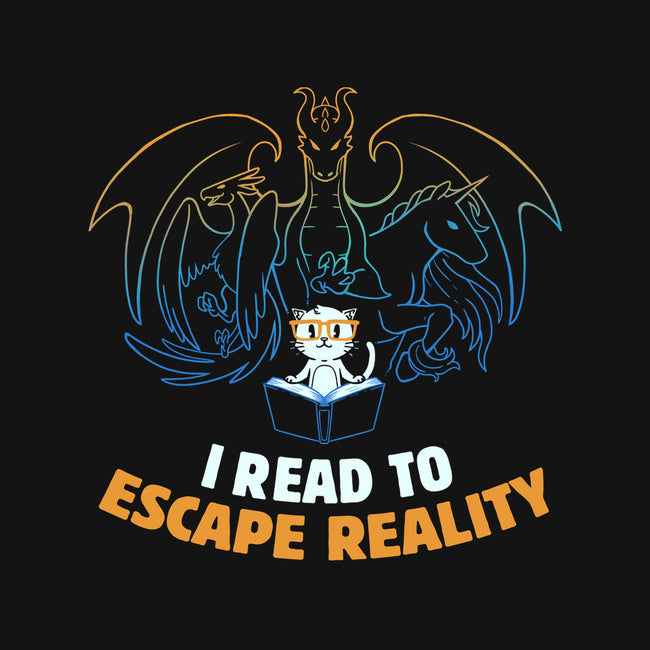 I Read to Escape Reality-none non-removable cover w insert throw pillow-koalastudio