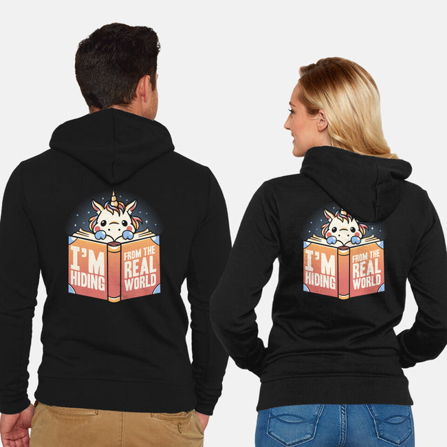 Hiding From the Real World-unisex zip-up sweatshirt-koalastudio