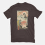 Kaiju Fight In Edo-womens fitted tee-vp021