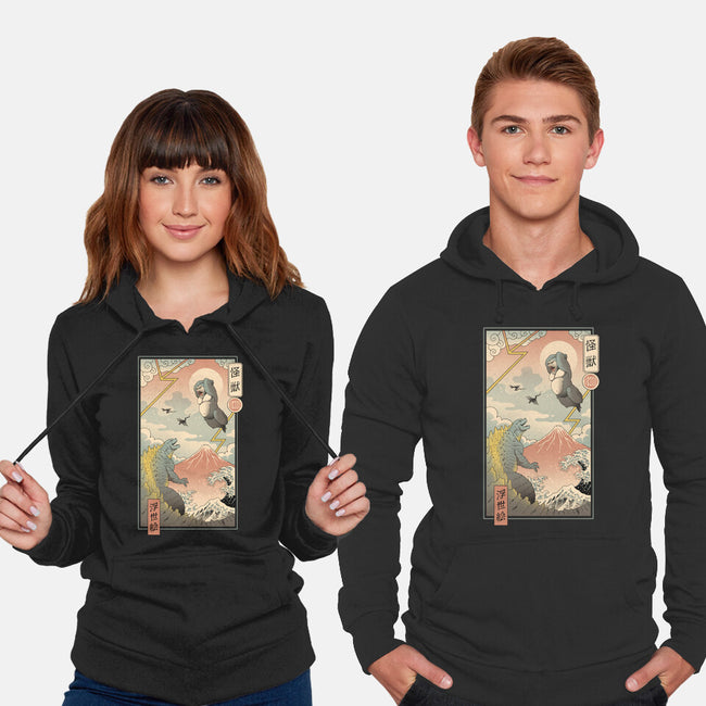Kaiju Fight In Edo-unisex pullover sweatshirt-vp021