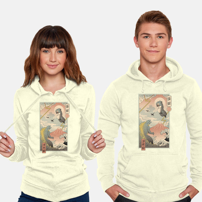 Kaiju Fight In Edo-unisex pullover sweatshirt-vp021