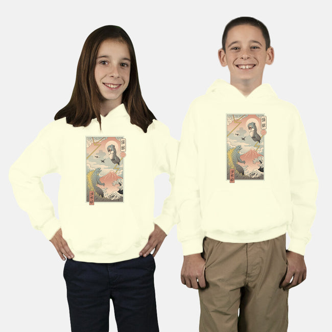 Kaiju Fight In Edo-youth pullover sweatshirt-vp021