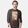 Kaiju Fight In Edo-mens long sleeved tee-vp021
