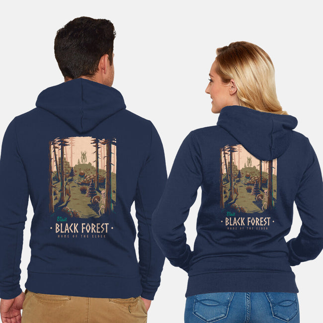 Black Forest-unisex zip-up sweatshirt-Azafran