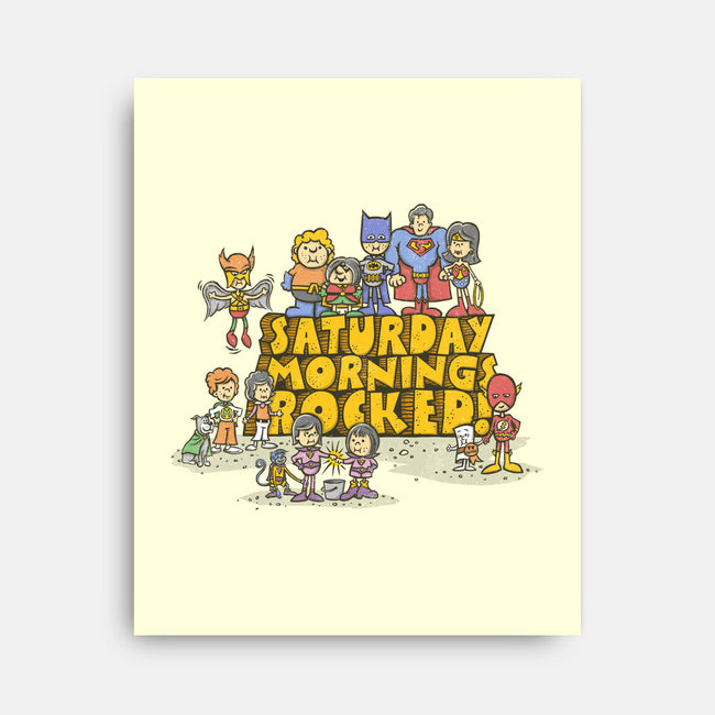 Saturday Mornings Rocked!-none stretched canvas-kg07