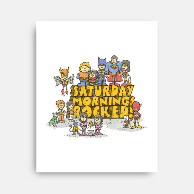 Saturday Mornings Rocked!-none stretched canvas-kg07