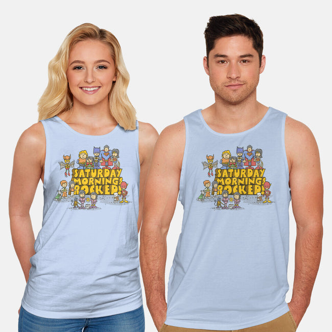 Saturday Mornings Rocked!-unisex basic tank-kg07