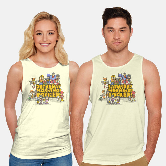 Saturday Mornings Rocked!-unisex basic tank-kg07