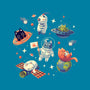 Cats in Space-none non-removable cover w insert throw pillow-Geekydog