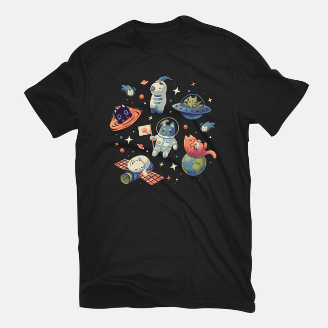 Cats in Space-mens long sleeved tee-Geekydog