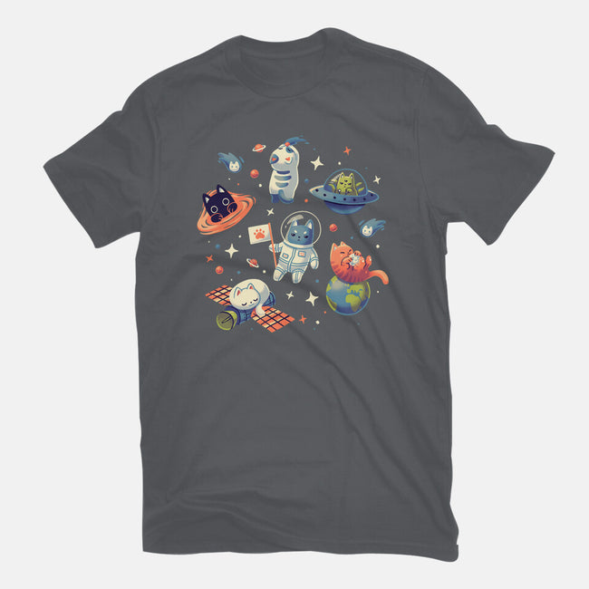 Cats in Space-youth basic tee-Geekydog