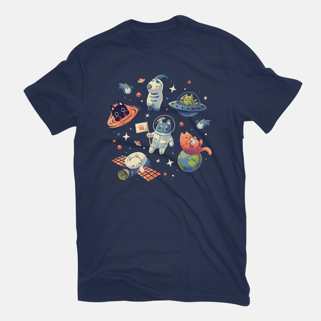 Cats in Space-mens premium tee-Geekydog