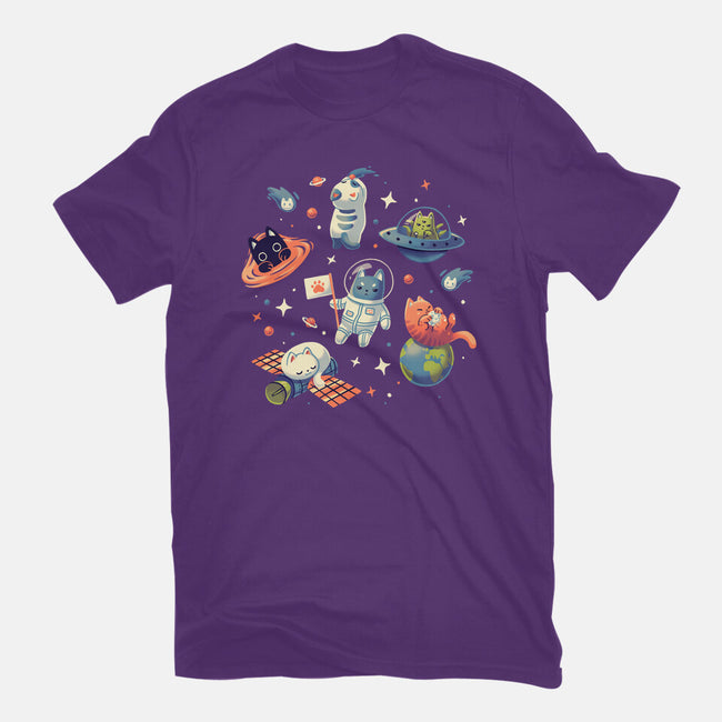Cats in Space-mens premium tee-Geekydog