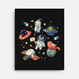 Cats in Space-none stretched canvas-Geekydog