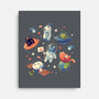 Cats in Space-none stretched canvas-Geekydog