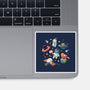 Cats in Space-none glossy sticker-Geekydog