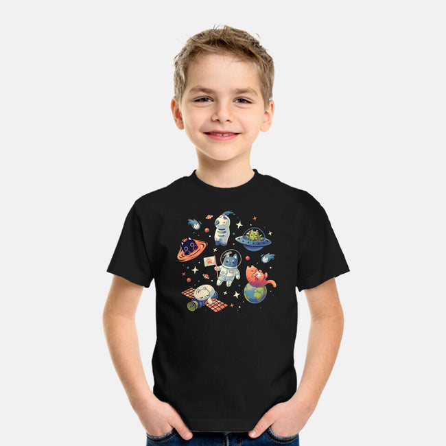 Cats in Space-youth basic tee-Geekydog