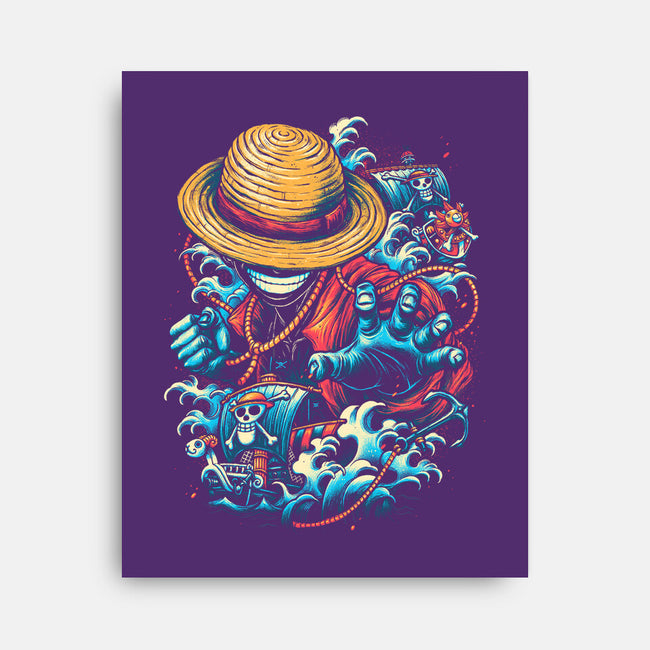 Colorful Pirate-none stretched canvas-glitchygorilla