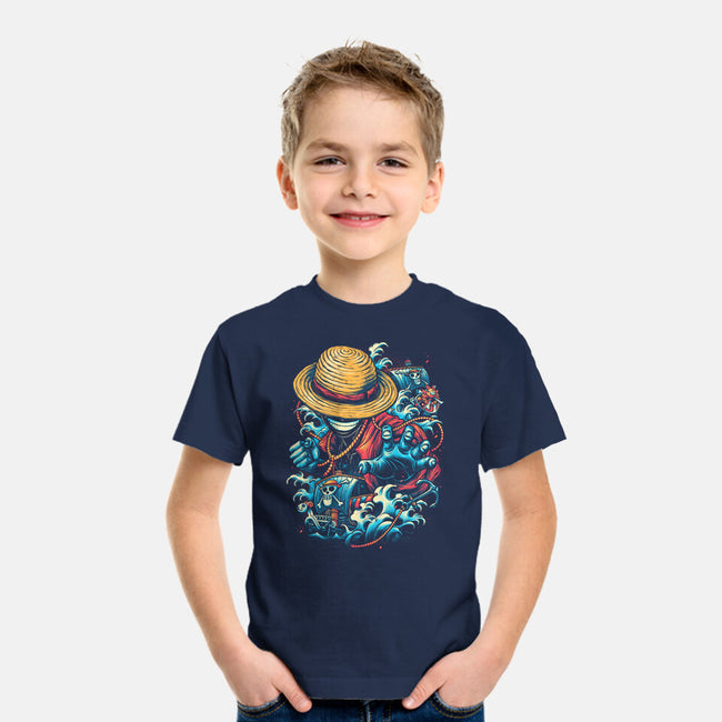 Colorful Pirate-youth basic tee-glitchygorilla