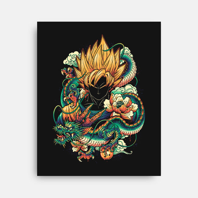Colorful Dragon-none stretched canvas-glitchygorilla