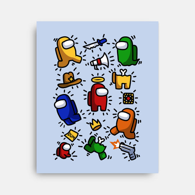 Among Haring-none stretched canvas-ducfrench