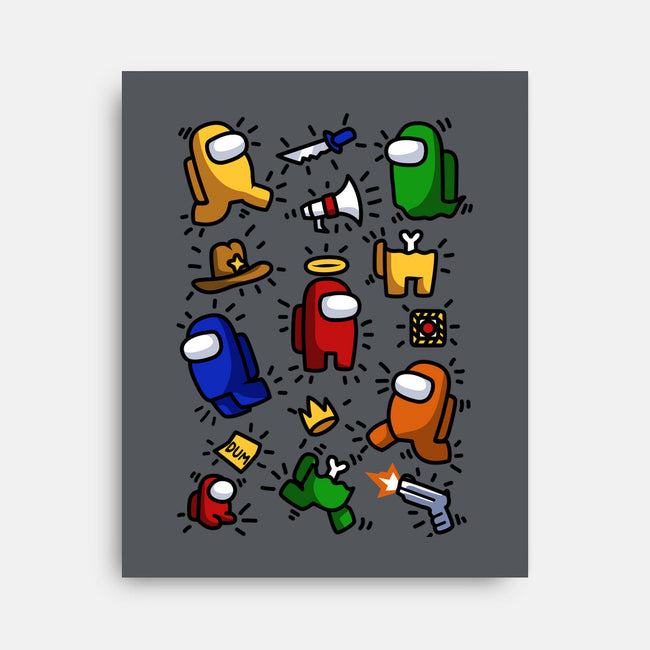 Among Haring-none stretched canvas-ducfrench