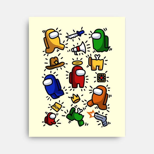 Among Haring-none stretched canvas-ducfrench