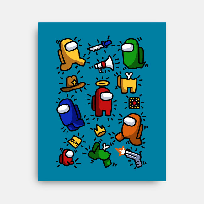 Among Haring-none stretched canvas-ducfrench