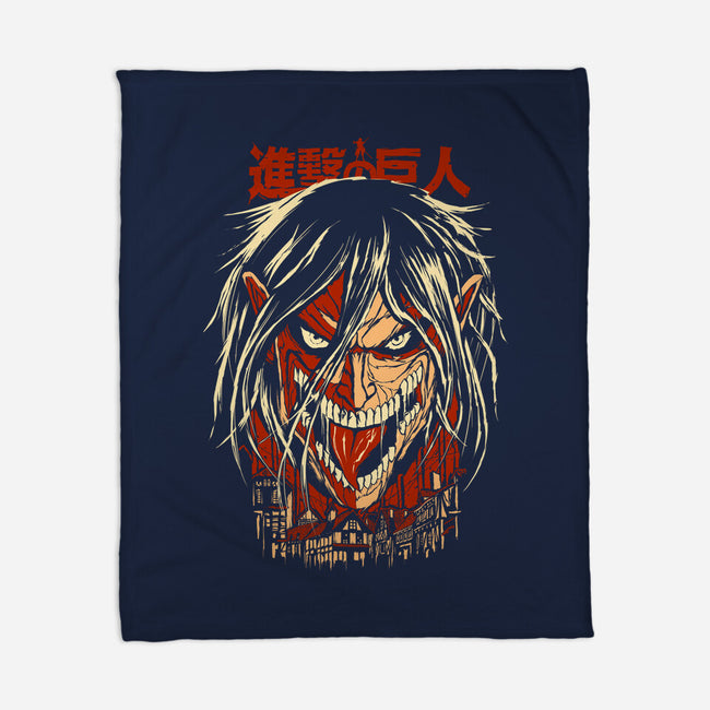 Attack Eren-none fleece blanket-silentOp
