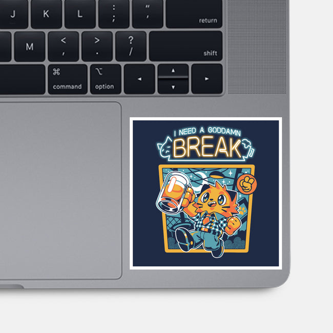 I Need A Break-none glossy sticker-ilustrata