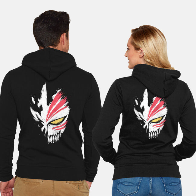 Hollow Mask-unisex zip-up sweatshirt-xMorfina