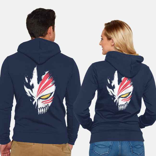 Hollow Mask-unisex zip-up sweatshirt-xMorfina