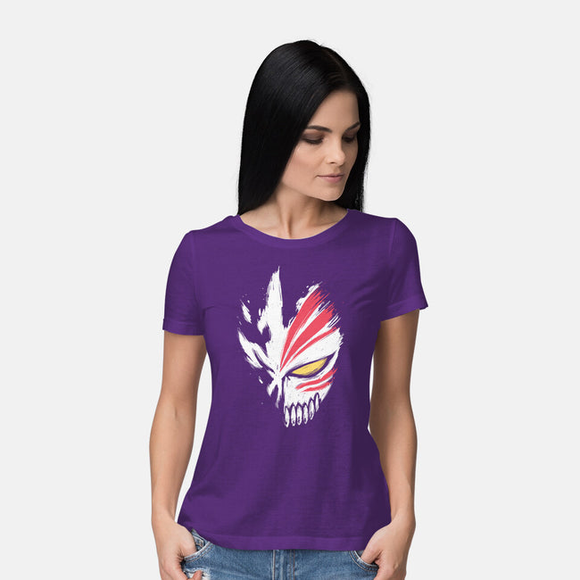 Hollow Mask-womens basic tee-xMorfina